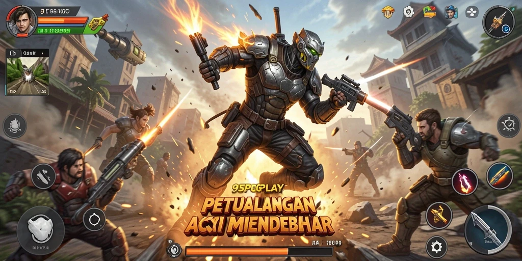 Tampilan seru dari gameplay 95PGPLAY saat aksi berlangsung.