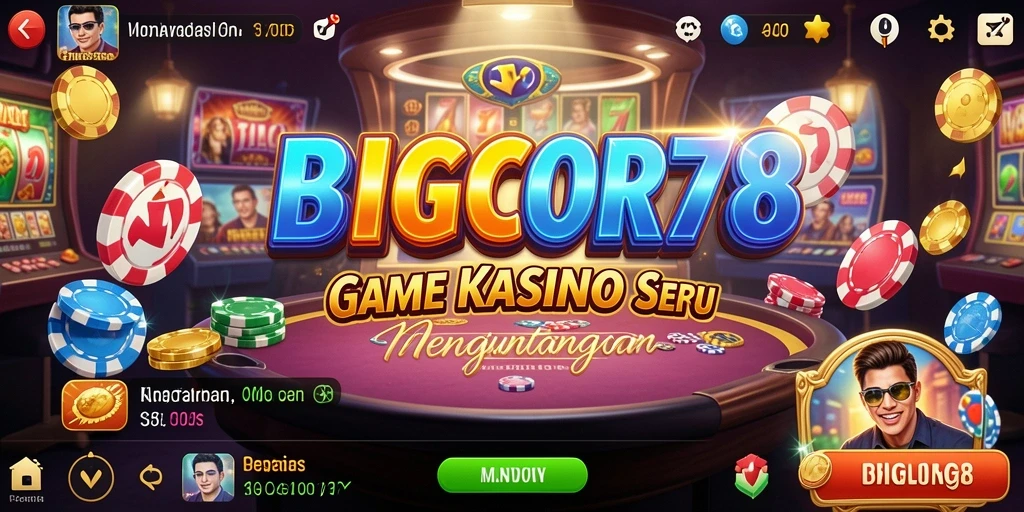 Screenshot gameplay BIGCOR78 yang menampilkan keseruan permainan Kasino.