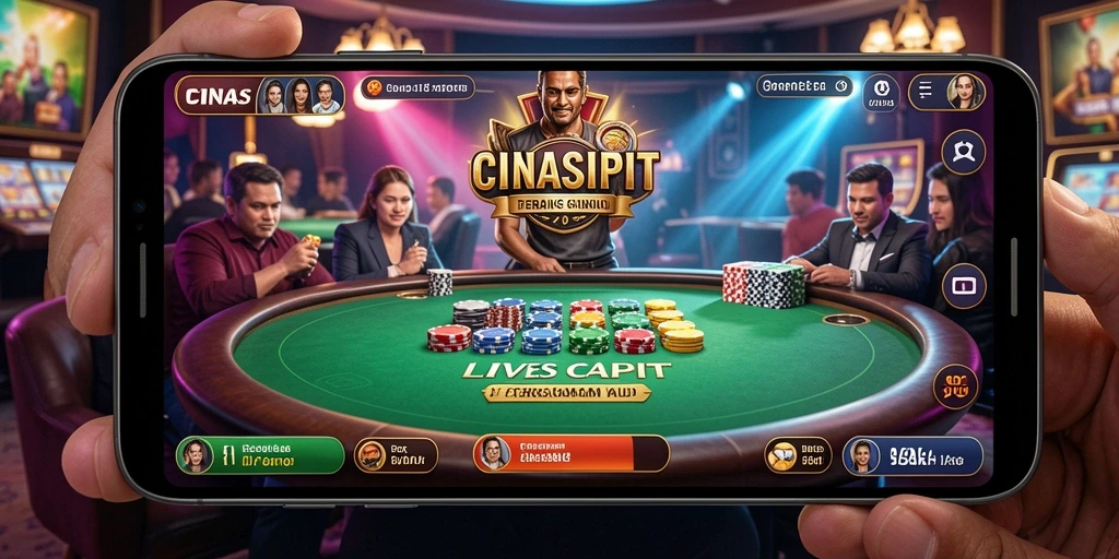 Tampilan gameplay Live Casino yang mendebarkan di CINASIPIT.