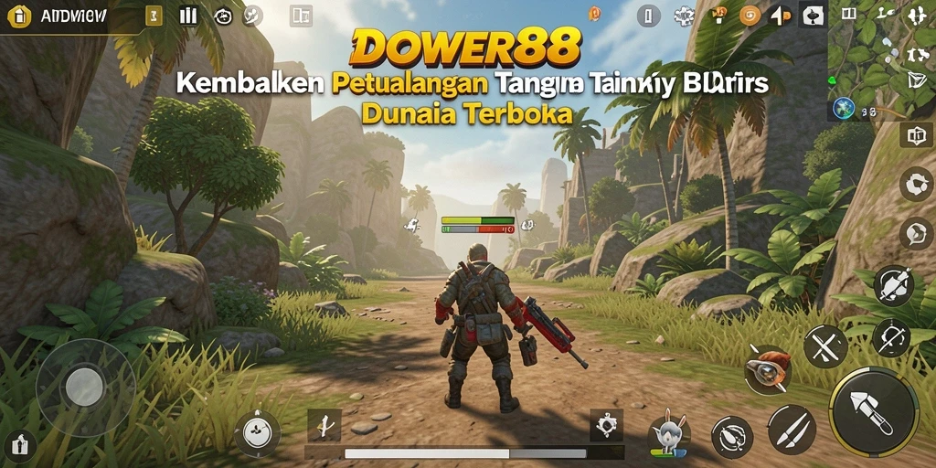 Tangkapan layar DOWER88 menampilkan petualangan seru di dunia terbuka.