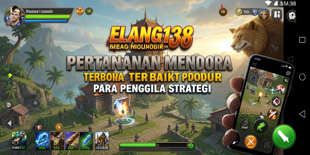 Tampilan gameplay menara pertahanan yang menegangkan di ELANG138.