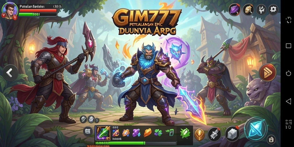 Screenshot utama GIM777 dengan pertarungan epik dalam dunia ARPG.