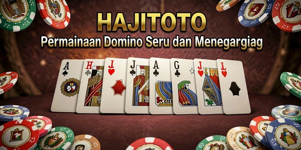 Screenshot utama HAJITOTO menampilkan gameplay domino yang seru.