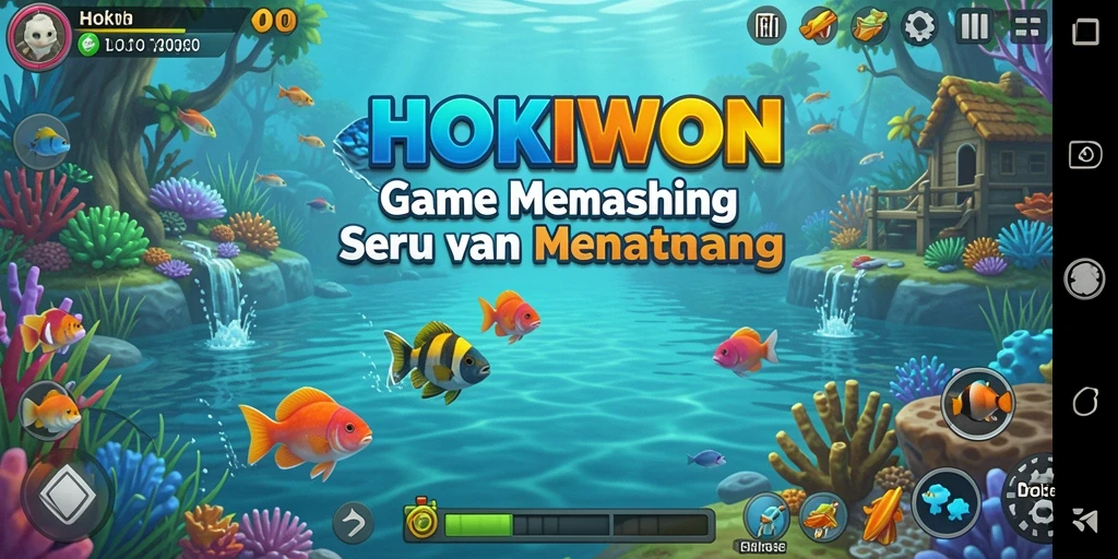 Tampilan menarik dari gameplay memancing HOKIWON yang mendebarkan.