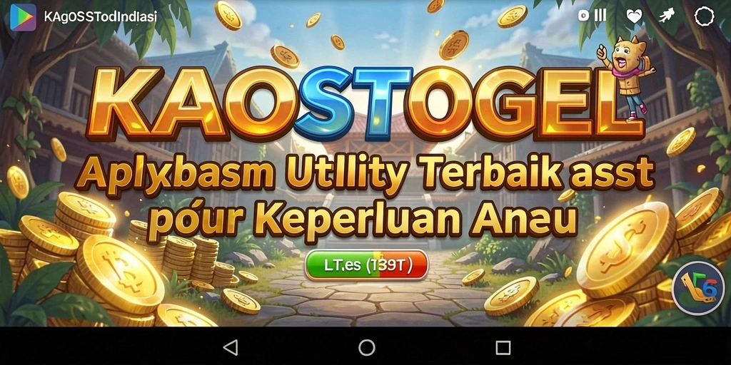 Tampilan utama KAOSTOGEL yang menampilkan fitur-fitur utilitas.