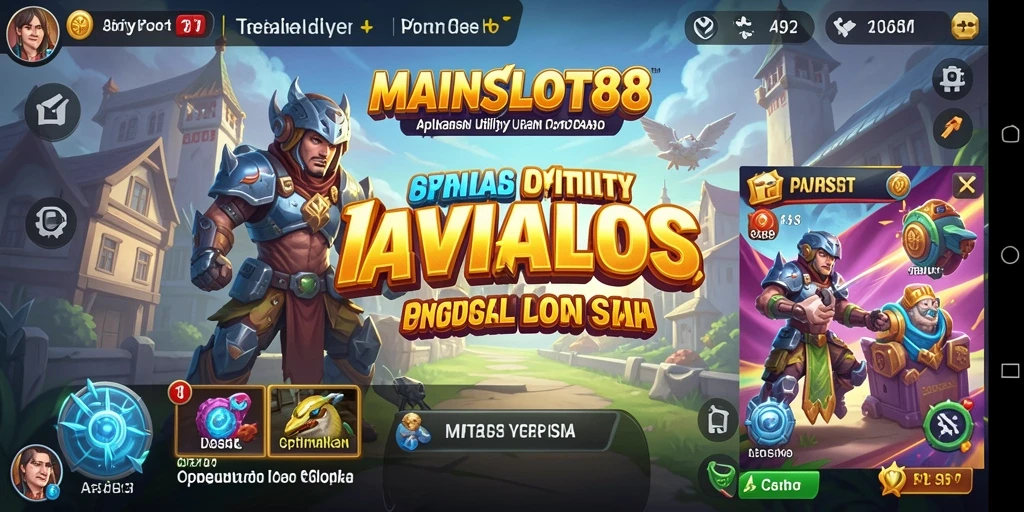Screenshot utama MAINSLOT88 menunjukkan antarmuka aplikasi yang user-friendly.