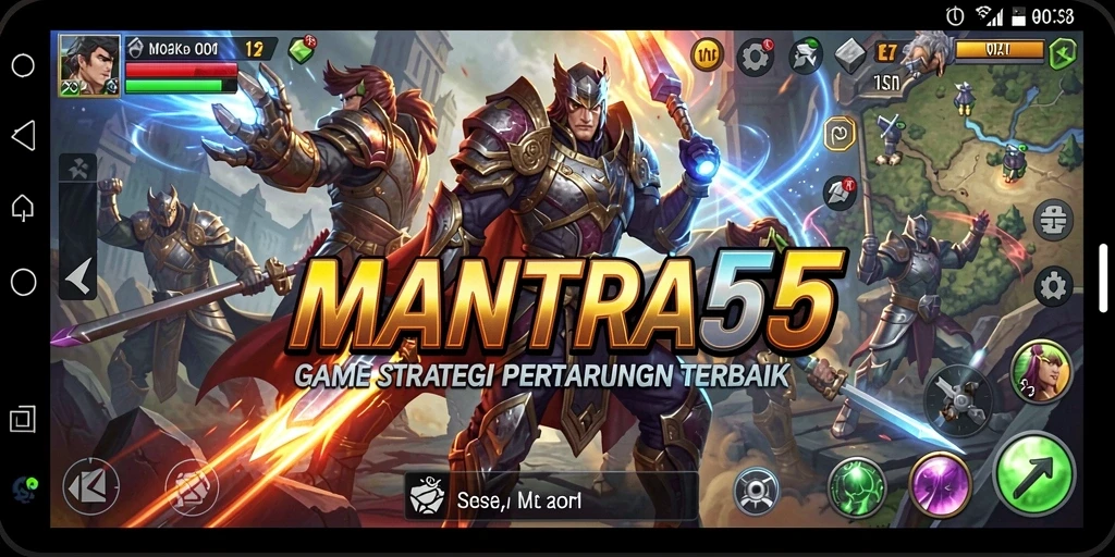 Tangkapan layar dari gameplay intens di MANTRA55.