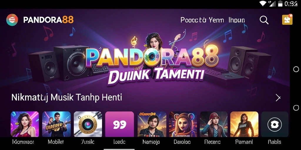 Screenshot PANDORA88 menampilkan pengguna yang sedang menikmati pengalaman musik.