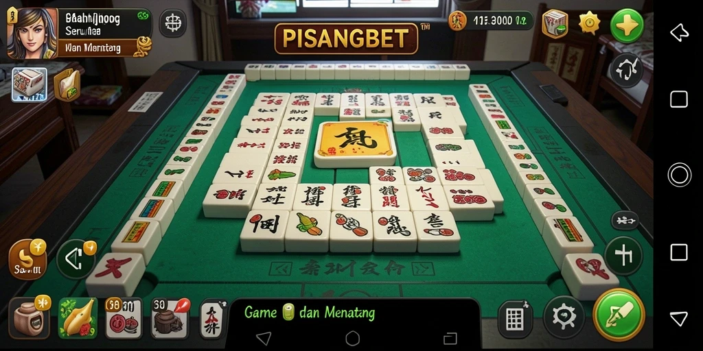 Screenshot PISANGBET menunjukkan keseruan gameplay Mahjong.