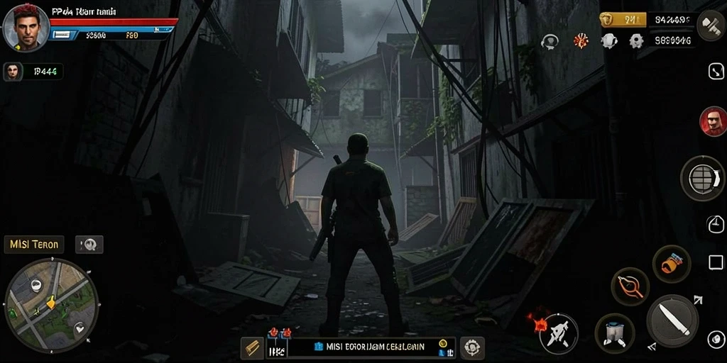 Gameplay <strong>PP444</strong> menunjukkan suasana horor yang mencekam dan mendebarkan.