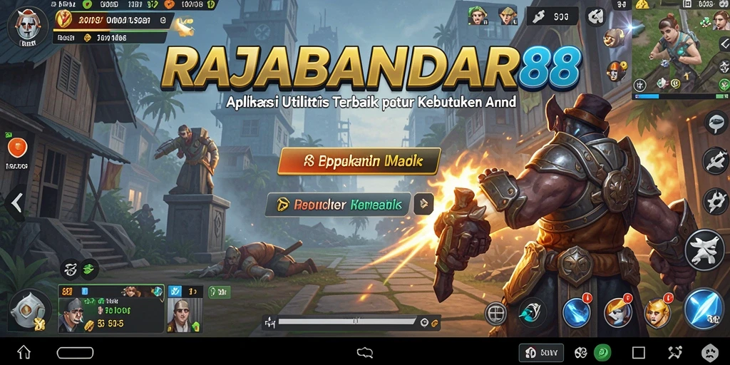 Tampilan utama RAJABANDAR88 dengan fitur utilitas yang lengkap.