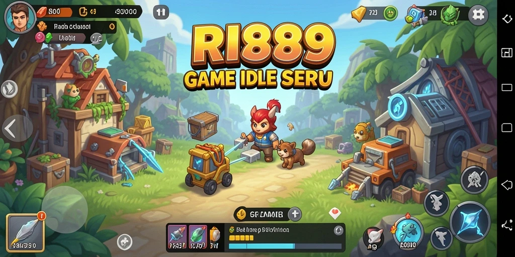 Screenshot gameplay RI889 yang memperlihatkan pengelolaan sumber daya.
