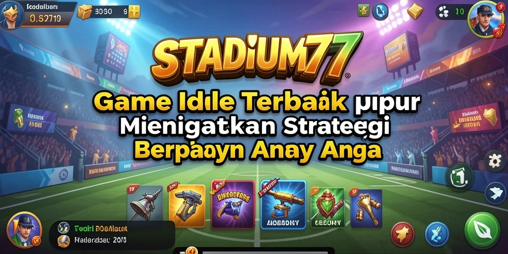 Screenshot STADIUM77 menunjukkan karakter sedang beraksi dalam mode Idle.