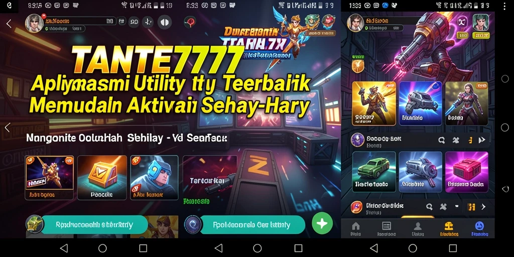 Tampilan aplikasi TANTE777 dengan antarmuka sederhana dan fungsional.