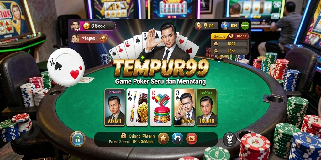 Tangkapan layar menunjukkan aksi seru permainan Poker TEMPUR99.