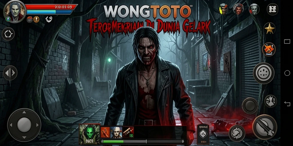 Screenshot gameplay WONGTOTO yang memperlihatkan suasana menakutkan.